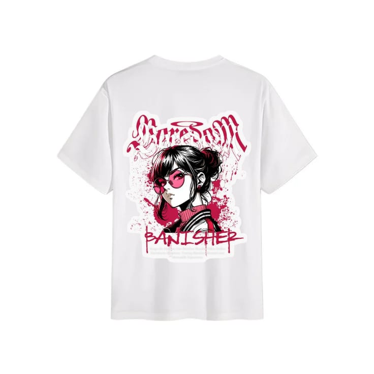 Rebel Girl - White Oversized T-Shirt