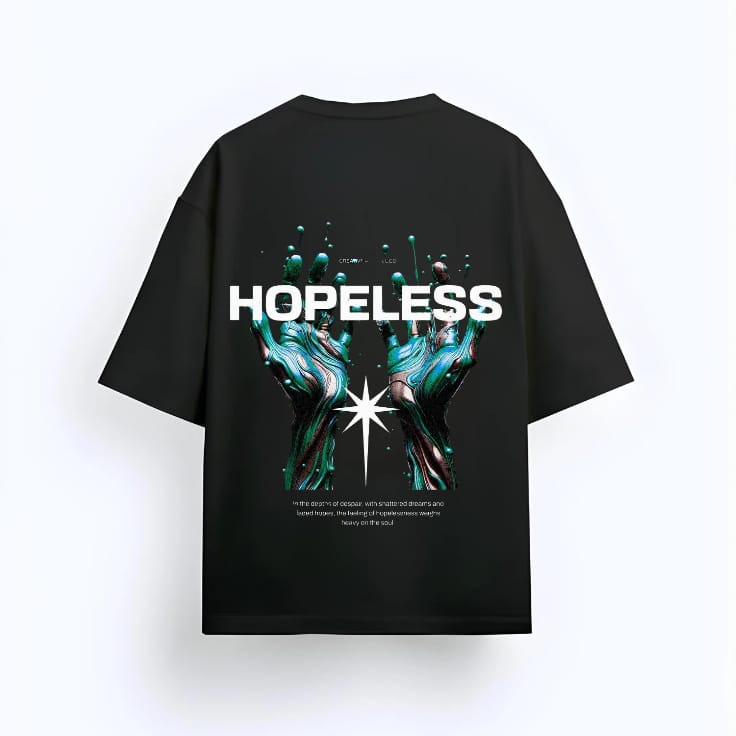 Hopeless - Oversized Black T-Shirt