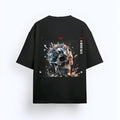 Skull On Fire - Black Oversized T-Shirt