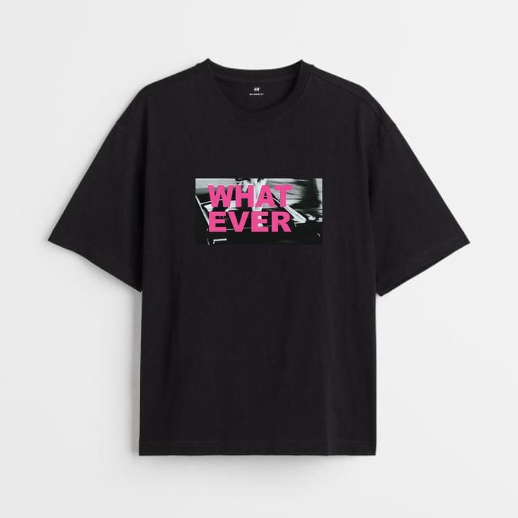 What Ever - Oversized White T-Shirt