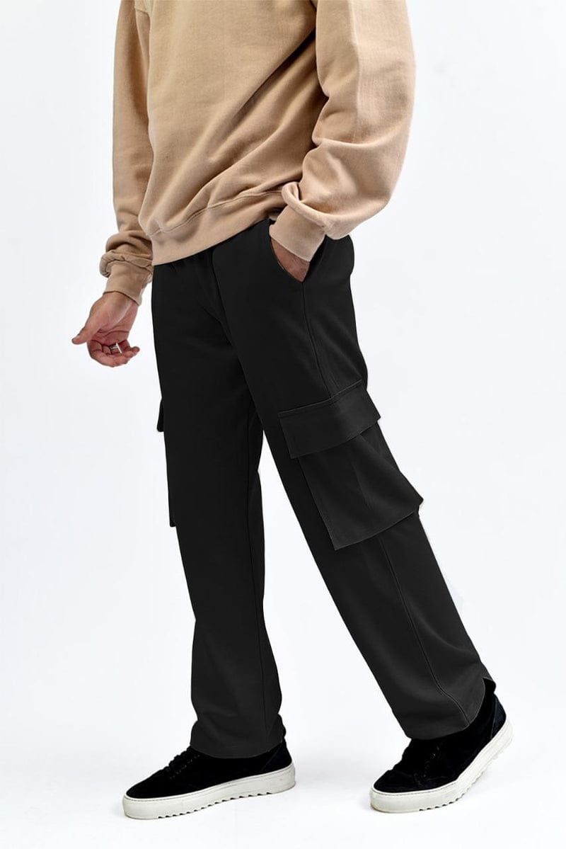 DARK GRAY CARGO TERRY TROUSER