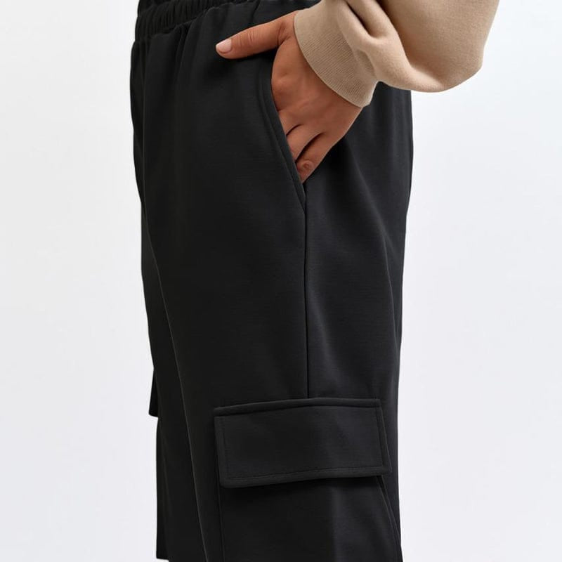 DARK GRAY CARGO TERRY TROUSER