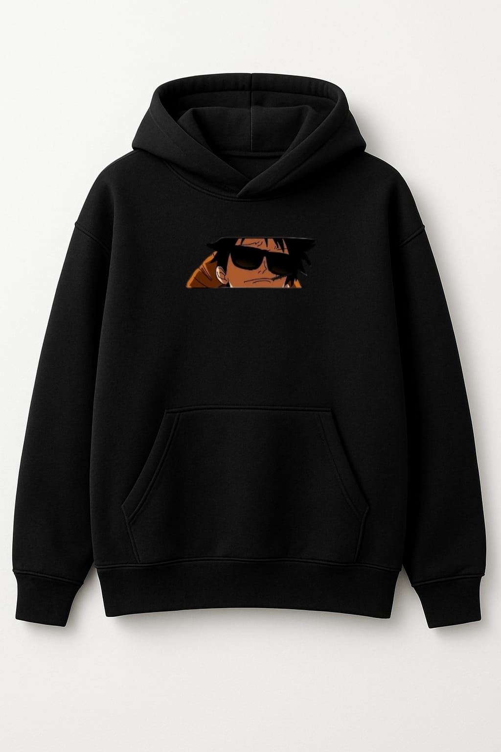 Anime Oversized Black Hoodie