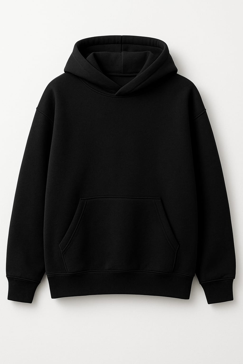 Plain Oversized Black Hoodie