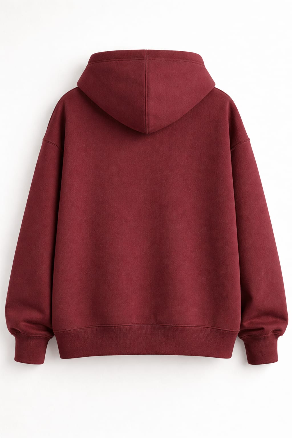 Plain Oversized Maroon Hoodie